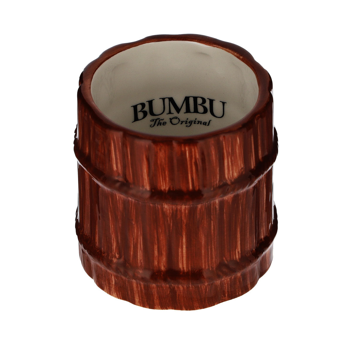 Bumbu Rum Glas 0,34l Becher Keramikbecher, Rum-Barrel, Zuckerrohr-Optik – Ansicht 3