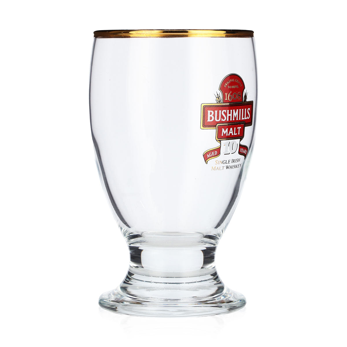 Bushmills Whiskey Glas 2cl Whiskygläser rotes Logo Goldrand – Ansicht 2