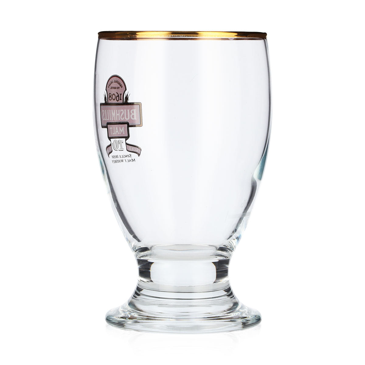 Bushmills Whiskey Glas 2cl Whiskygläser rotes Logo Goldrand – Ansicht 3