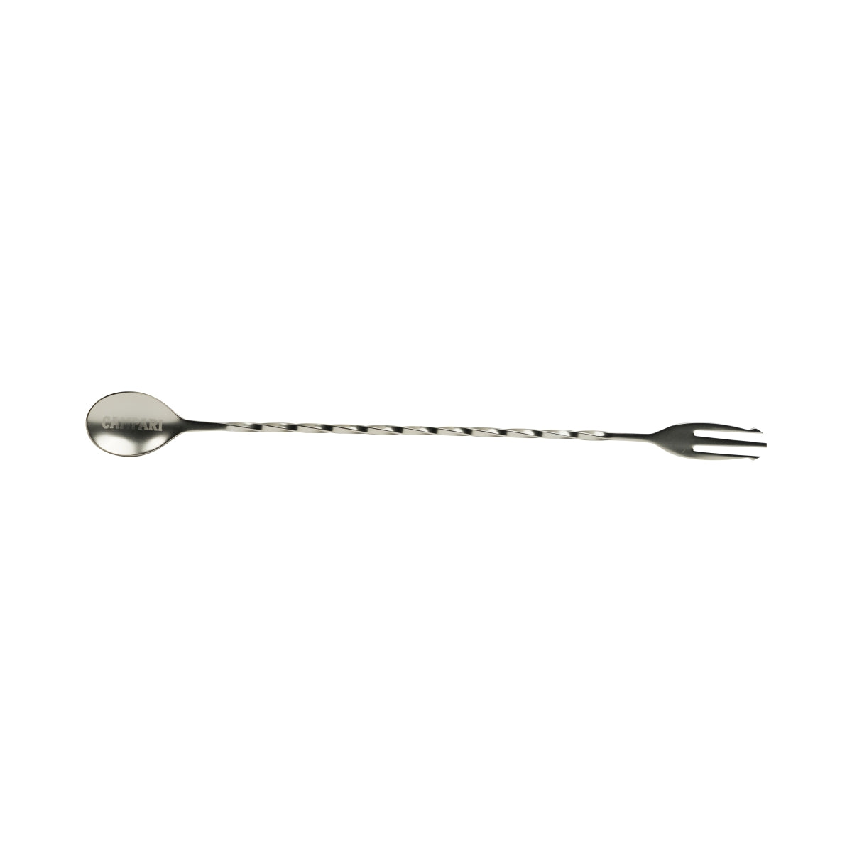Campari Bar Löffel Stirrer Cocktail Edelstahl Gabel gedreht Barkeeper Griff Mix