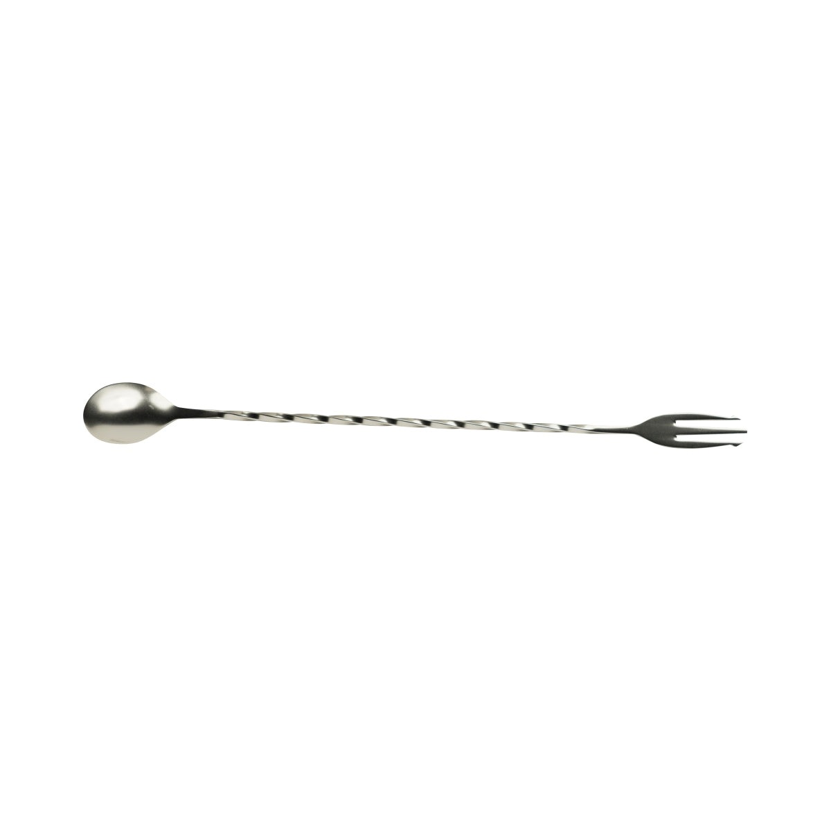 Campari Bar Löffel Stirrer Cocktail Edelstahl Gabel gedreht Barkeeper Griff Mix – Ansicht 2