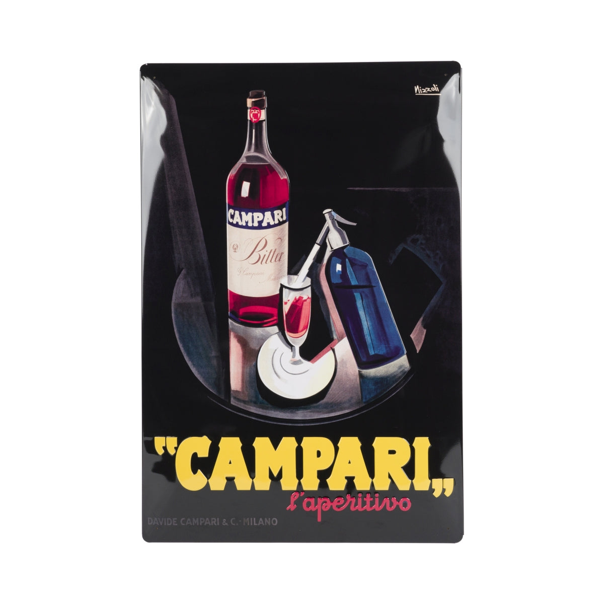Campari Blechschild Vintage 60x40cm Soda Spritz Aperitif Emaile Wand Reklame