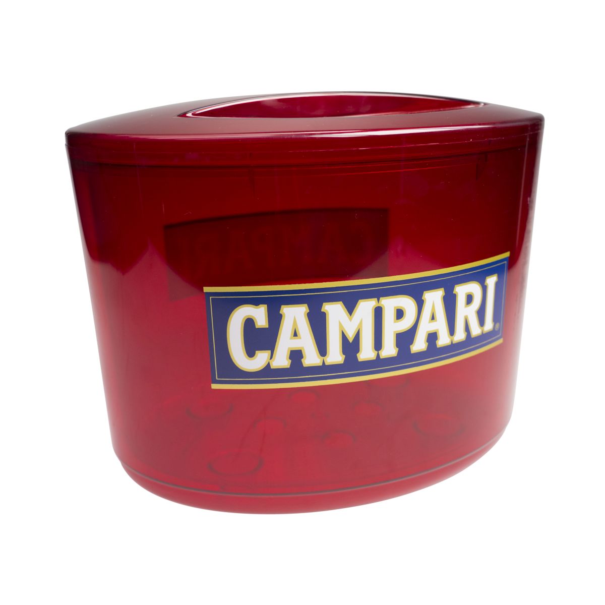 Campari Flaschenkühler mit Deckel Eisbox Getränkekühler Eiswürfelbehälter