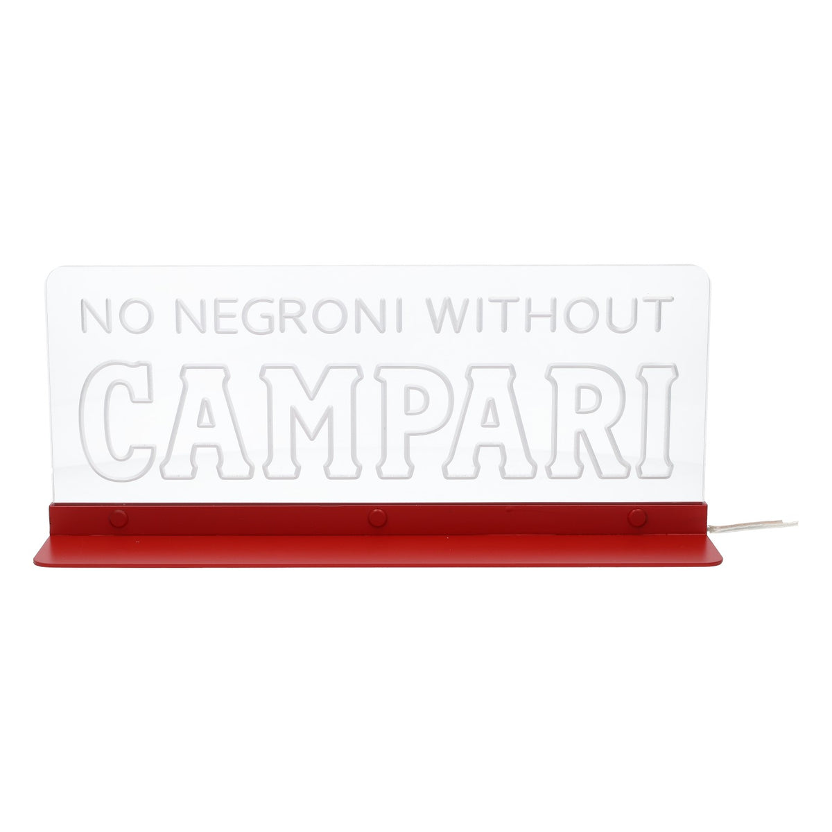 Campari Likör LED Leuchtreklame Schild "No Negroni Without Campari" – Ansicht 2