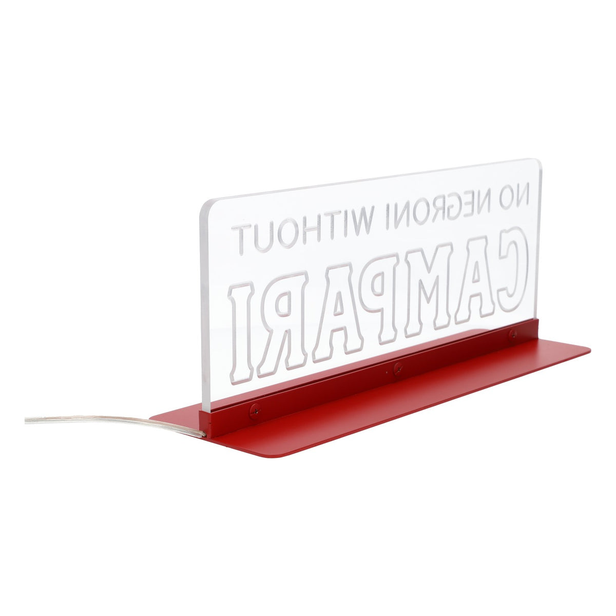 Campari Likör LED Leuchtreklame Schild "No Negroni Without Campari" – Ansicht 4