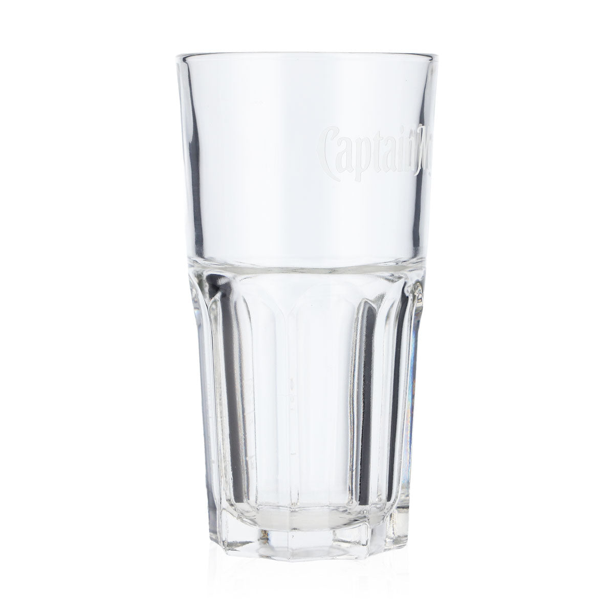 Captain Morgan Rum Glas 4cl Longdrinkglas Captain Morgan weißes Logo – Ansicht 2
