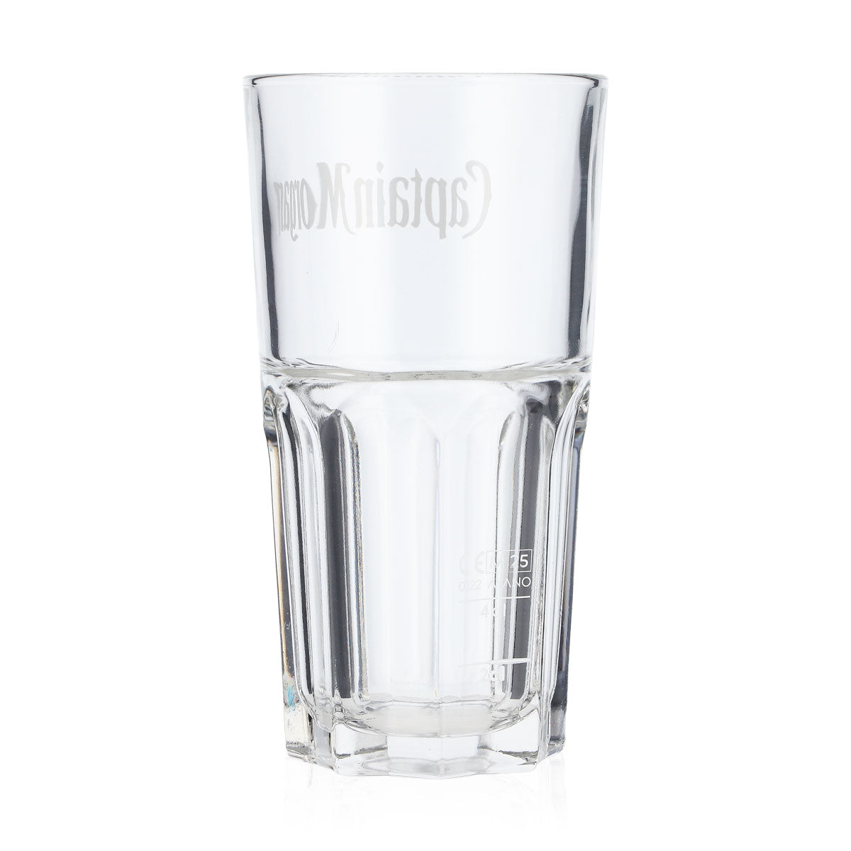 Captain Morgan Rum Glas 4cl Longdrinkglas Captain Morgan weißes Logo – Ansicht 3