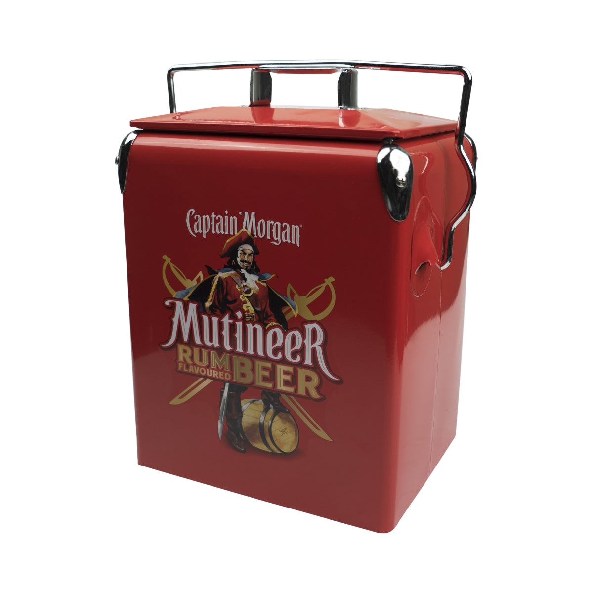 Captain Morgan Rum Kühlbox Retro Cooler Rot Mutineer Rumbeer Kühler Bier