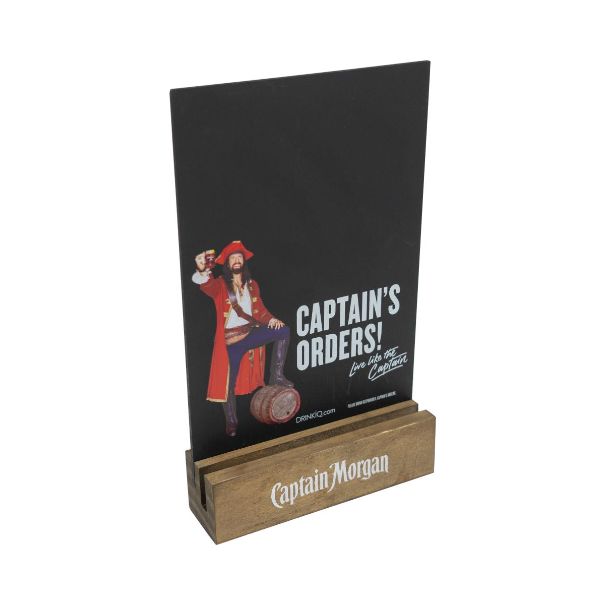Captain Morgan Tischaufsteller Kreidetafel Menükartenhalter Captain's Orders!
