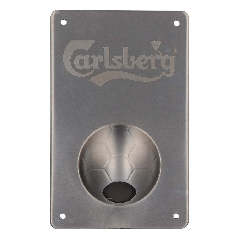Carlsberg Edelstahl Wand Flaschenöffner Kapselheber WM 2010 Magnet