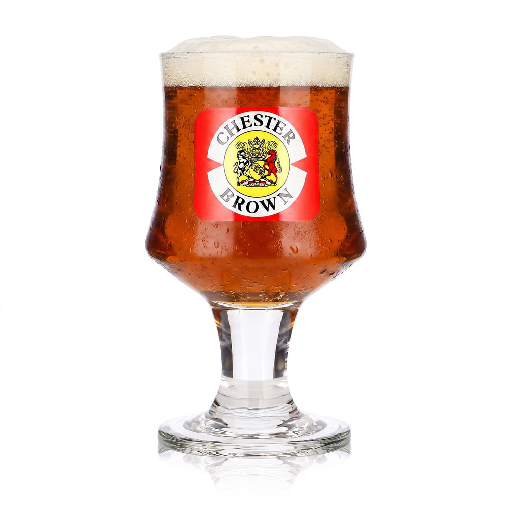 Chester Bier Glas 0,35l Pokal Brown
