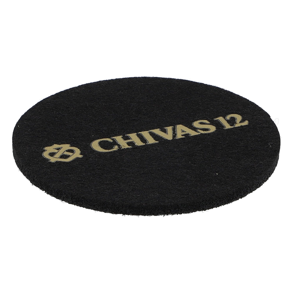 Chivas Regal Whiskey Filz Untersetzer Schwarz 6,2cm Durchmesser "Chivas 12"