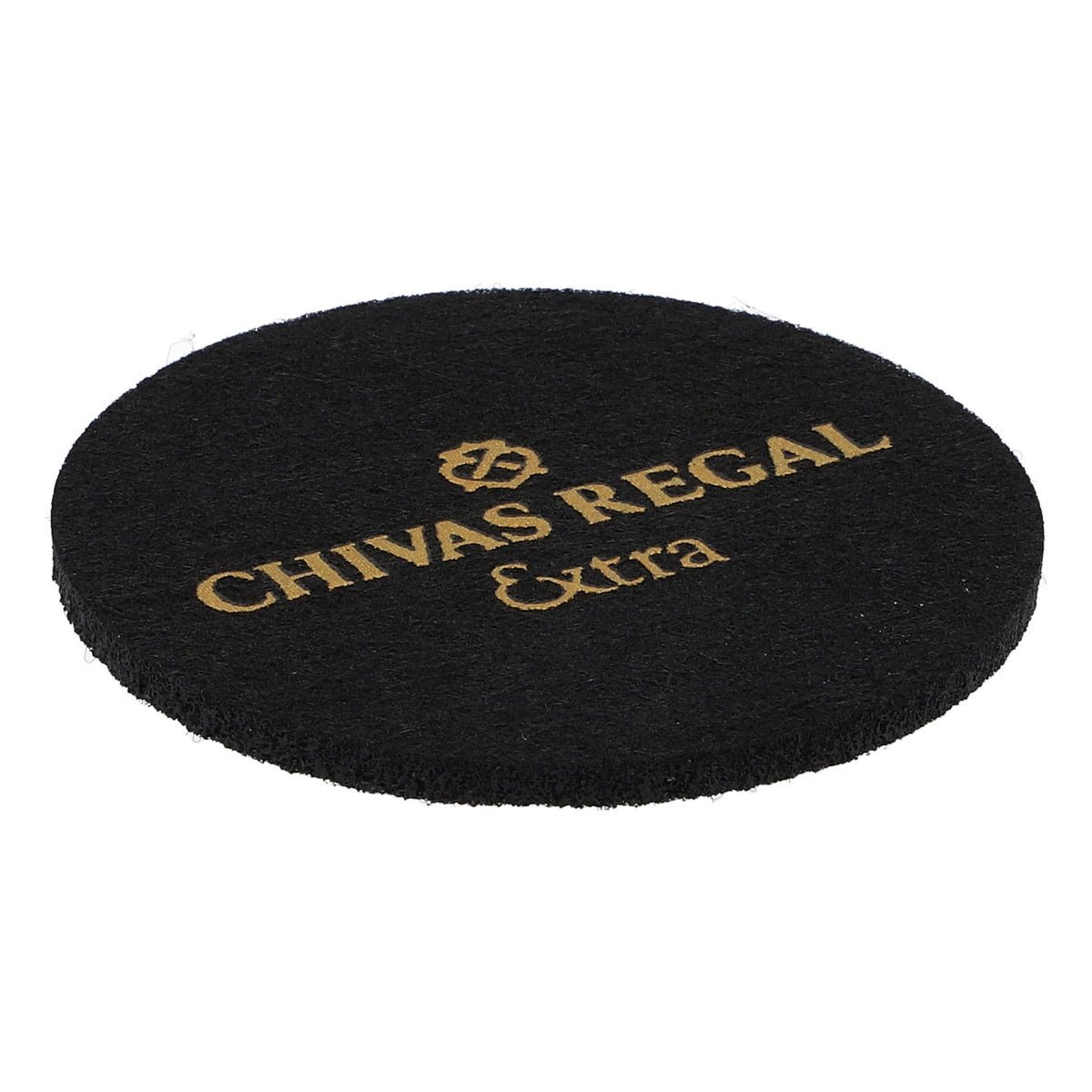 Chivas Regal Whiskey Filz Untersetzer Schwarz 6,2cm Durchmesser "Chivas Regal Extra"
