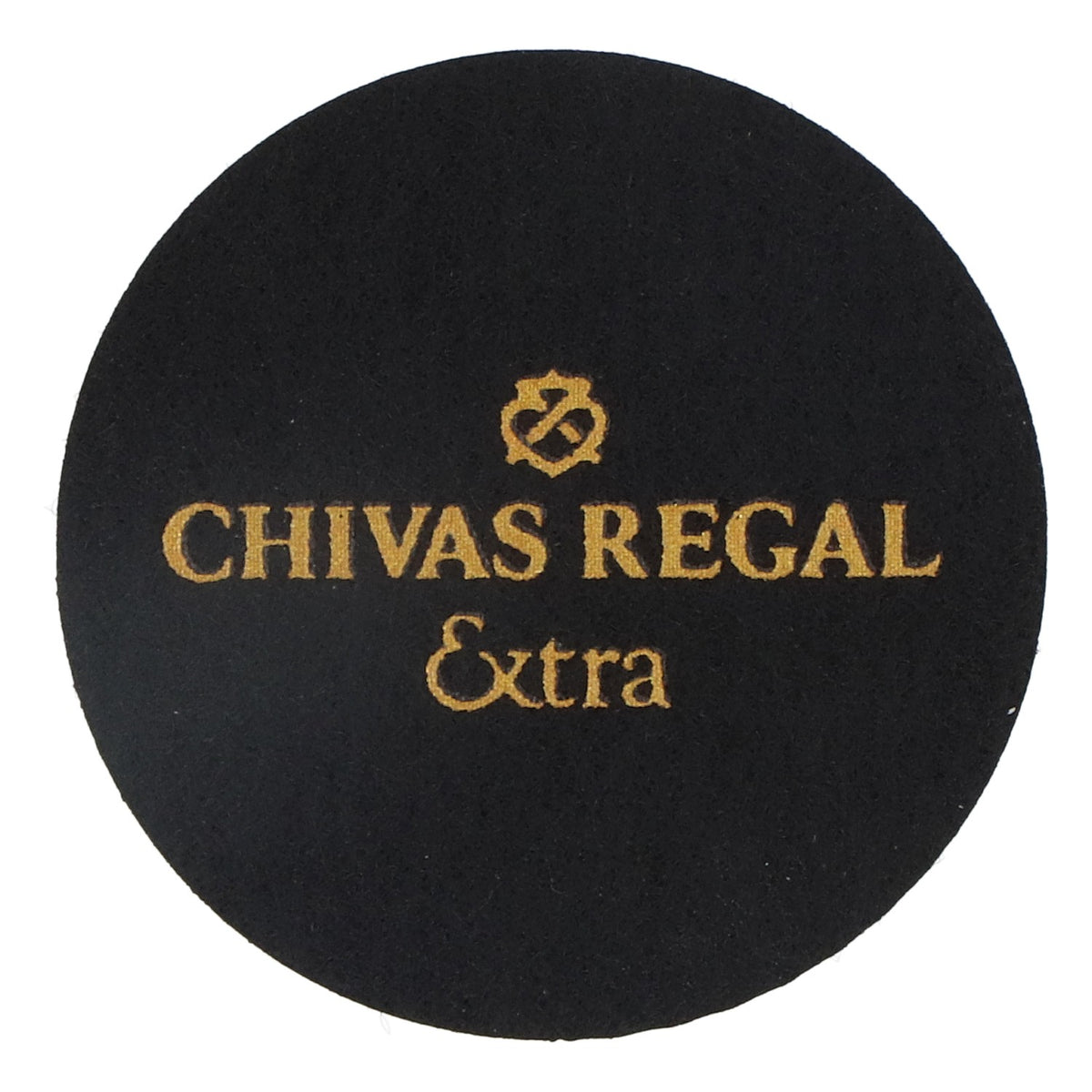 Chivas Regal Whiskey Filz Untersetzer Schwarz 6,2cm Durchmesser "Chivas Regal Extra" – Ansicht 2