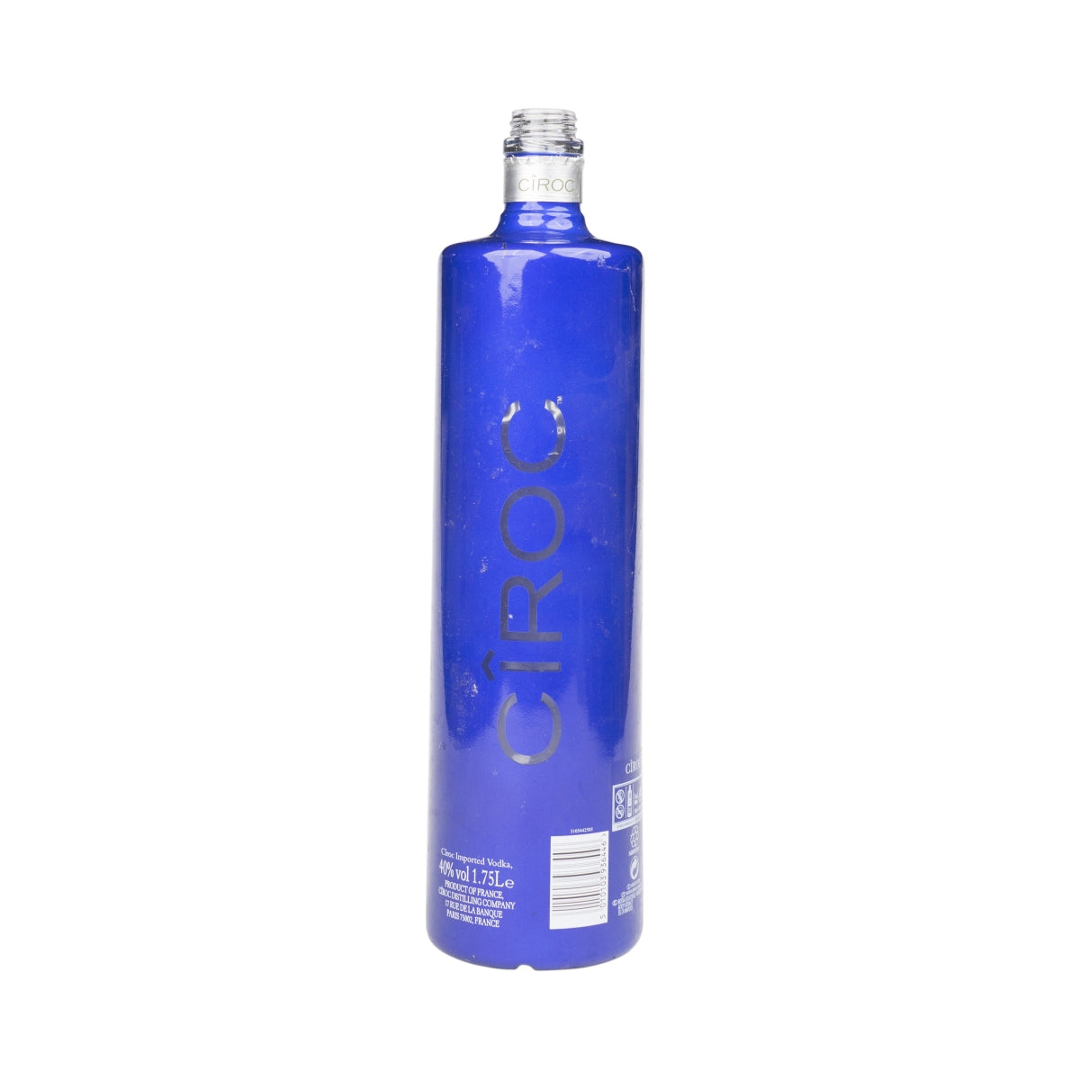 Ciroc Vodka Flasche 1,75l LEER gebraucht Ultra Premium Wodka blau Deko Basteln – Ansicht 2