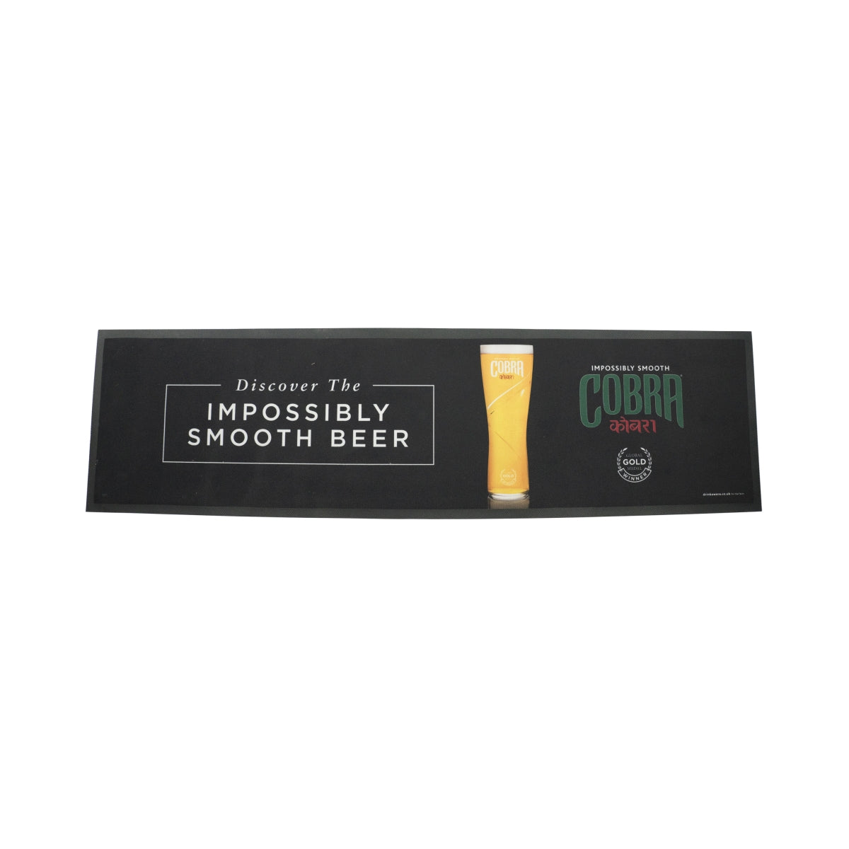 Cobra Bier Barmatte Indian Beer Bar Runner Mat Abtropf Matte Gläser Gastro Bar