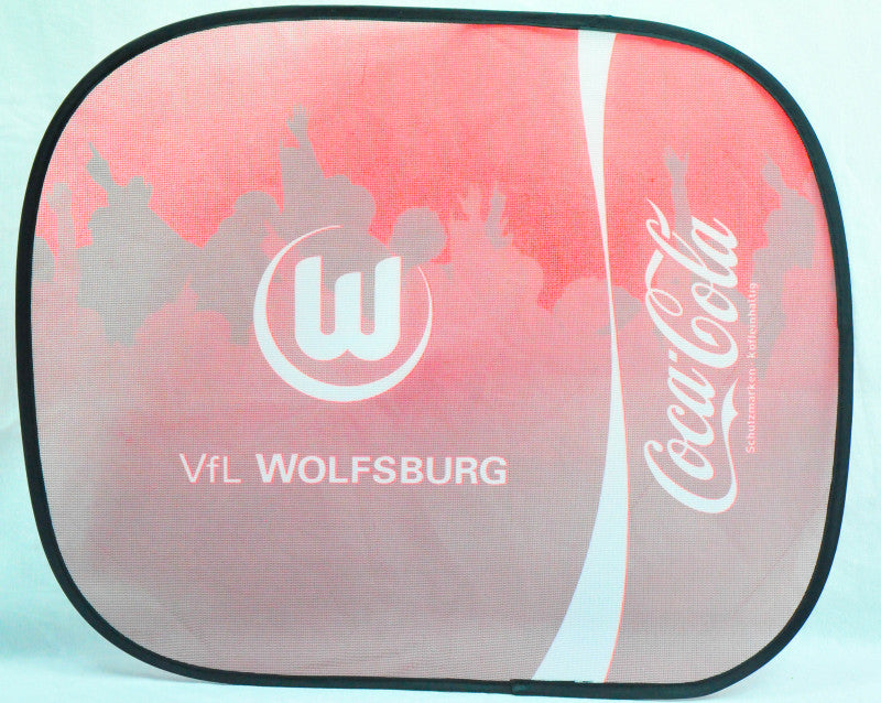 Coca Cola Auto Sonnenschutz Sonnenblende Seitenfenster "Vfl Wolfsburg"