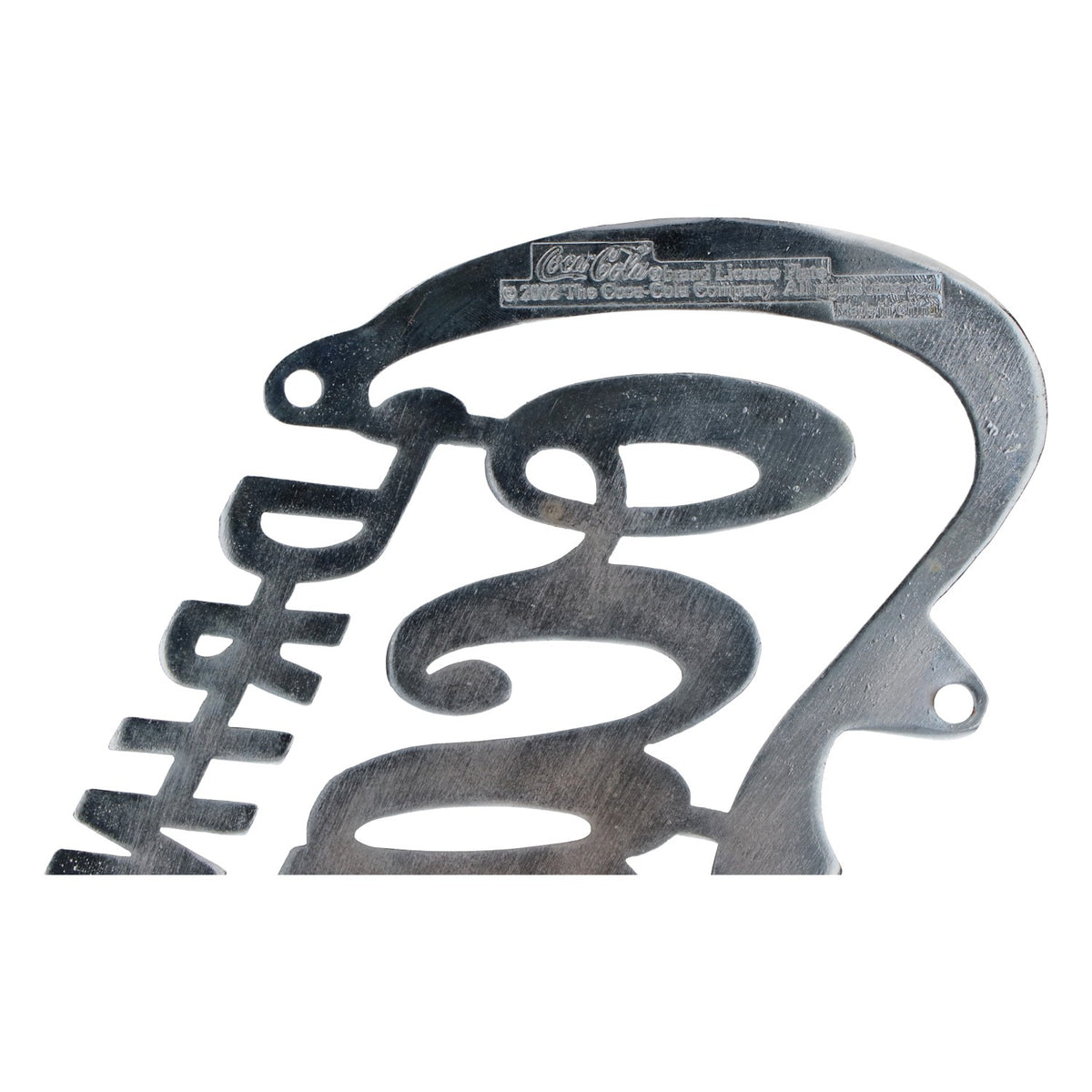 Coca Cola Blechschild Wanddekoration Metall silber Retro sehr selten – Ansicht 3