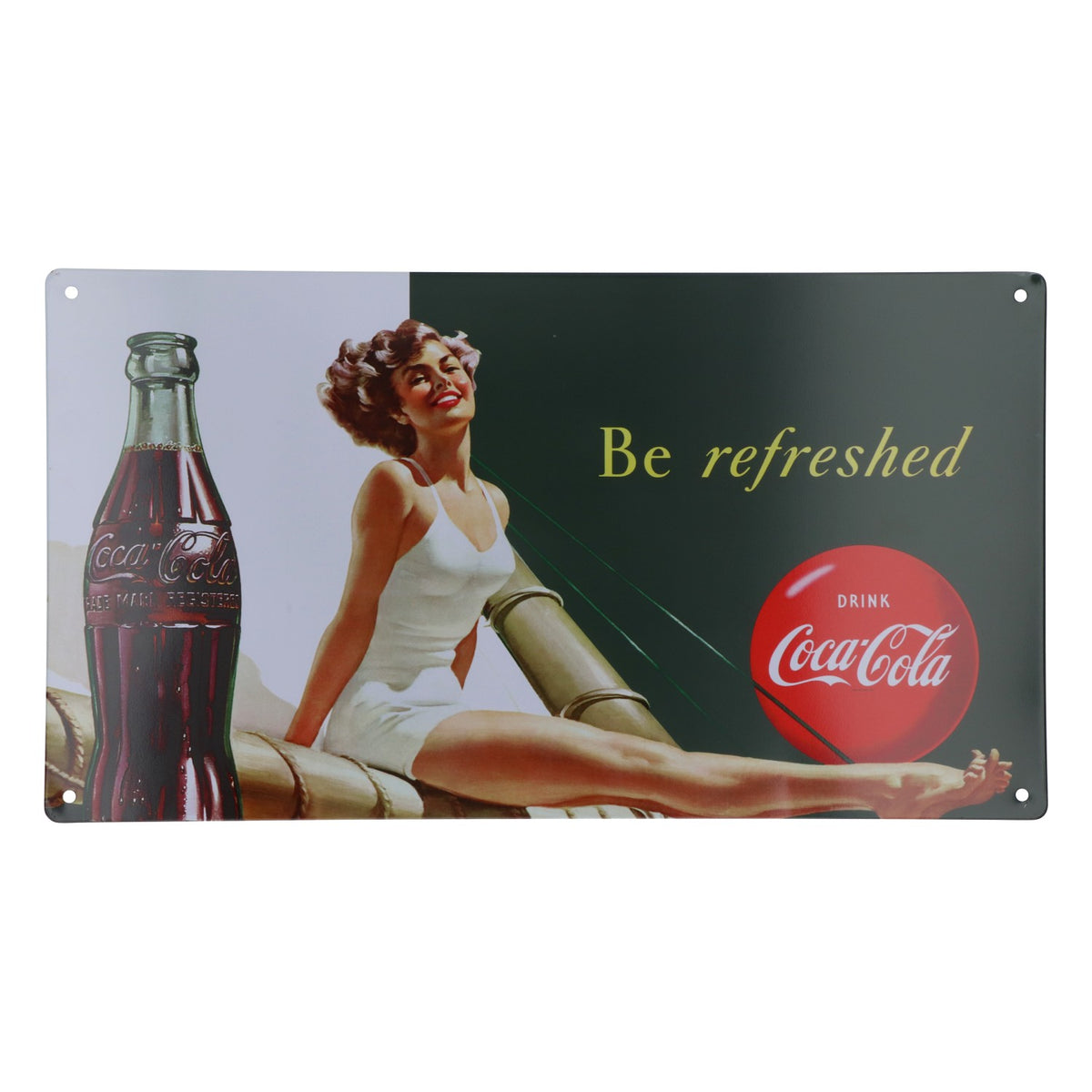 Coca Cola Blechschild Werbeblechschild Wanddekoration Refresh