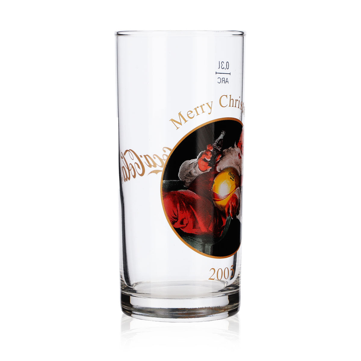 Coca Cola Glas 0,3l "Merry Christmas 2005" Softdrink Becher Weihnachtsglas – Ansicht 2