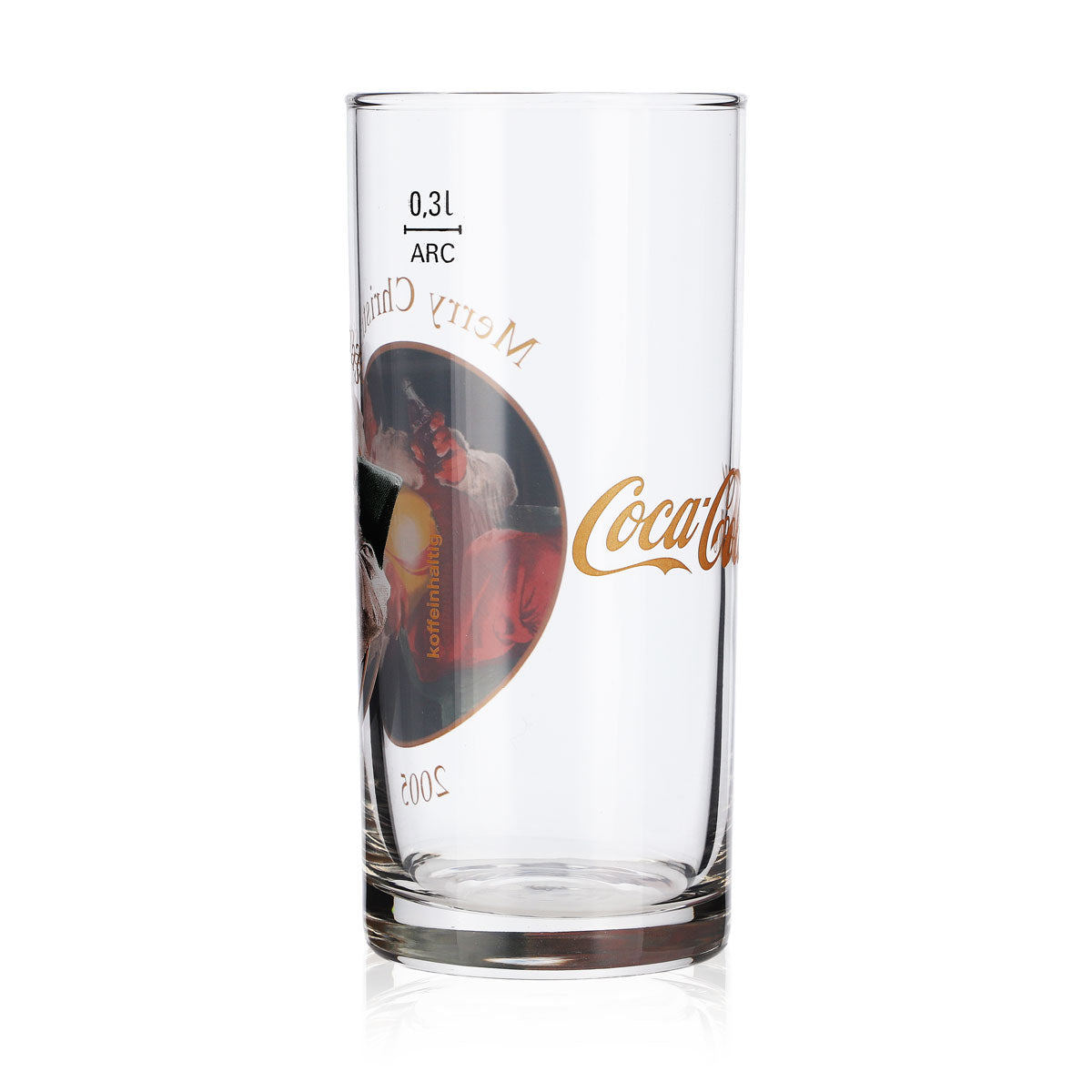 Coca Cola Glas 0,3l "Merry Christmas 2005" Softdrink Becher Weihnachtsglas – Ansicht 3