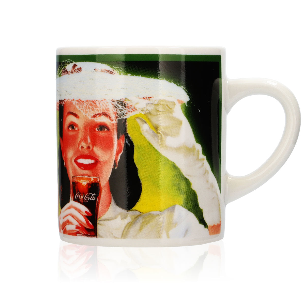 Coca Cola Kaffeebecher 0,4l Gläser Mug Glas Tasse Softdrink "Refreshing"
