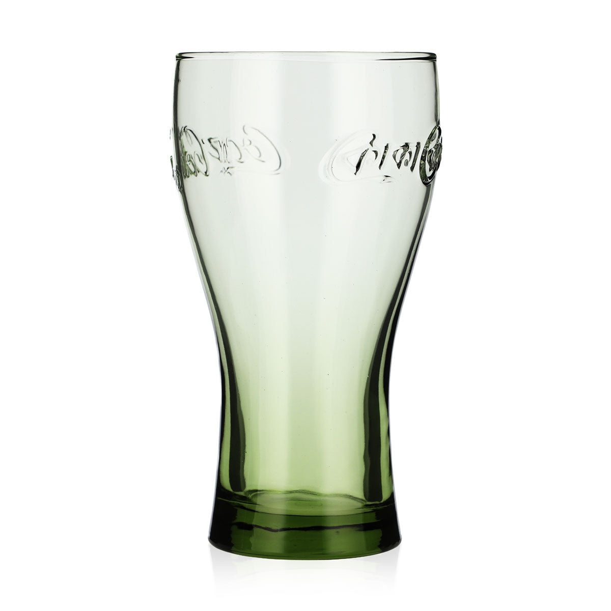 Coca Cola Softdrink Glas 0,36l Konturglas Olivgrün McDonalds Bengalisch – Ansicht 4