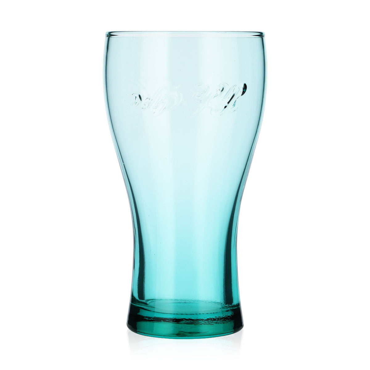Coca Cola Softdrink Glas 0,36l Konturglas Türkis McDonalds Hebräisch – Ansicht 3