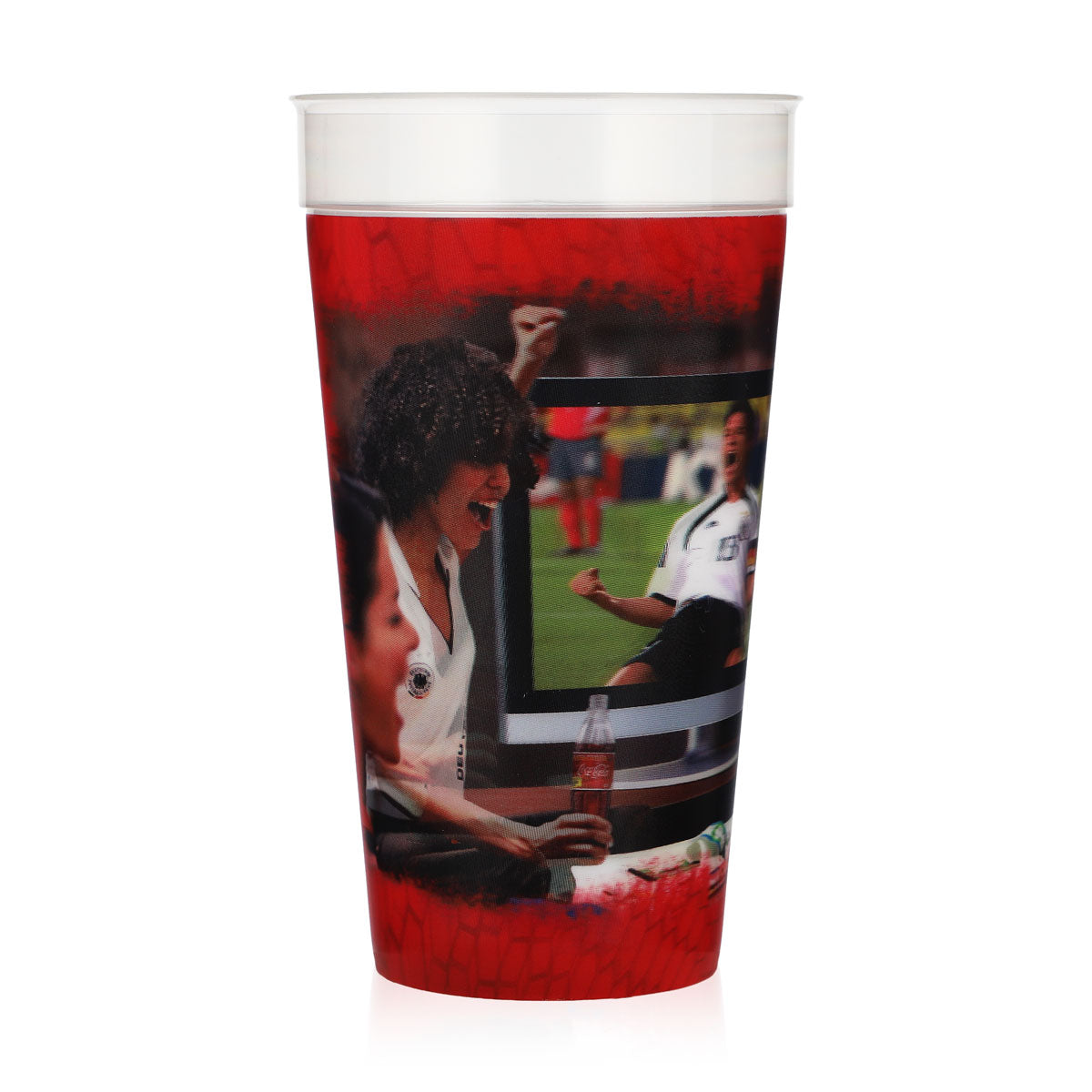 Coca Cola Softdrink Glas 0,5l Fifa WM 2006 3D Motiv Kunststoff Mehrwegbecher – Ansicht 4