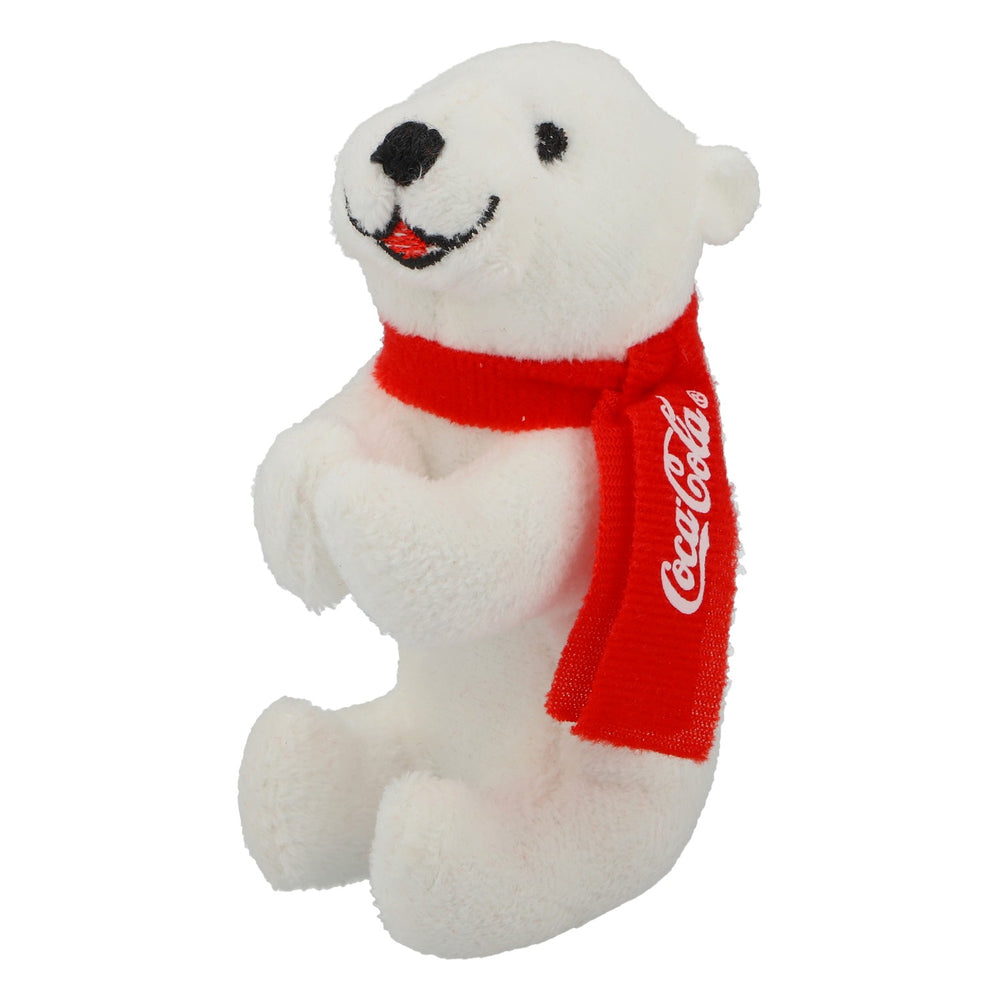 Coca Cola Softdrink Kuscheltier Eisbär stehend Mischgewebe weiß