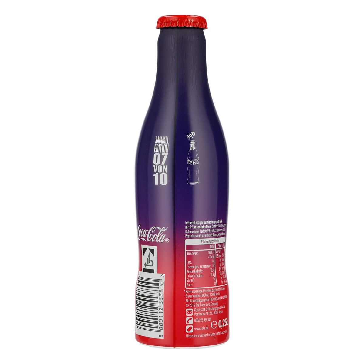 Coca Cola Softdrink Showflasche 80er Sammleredition 100 Jahre Dekoflasche – Ansicht 3