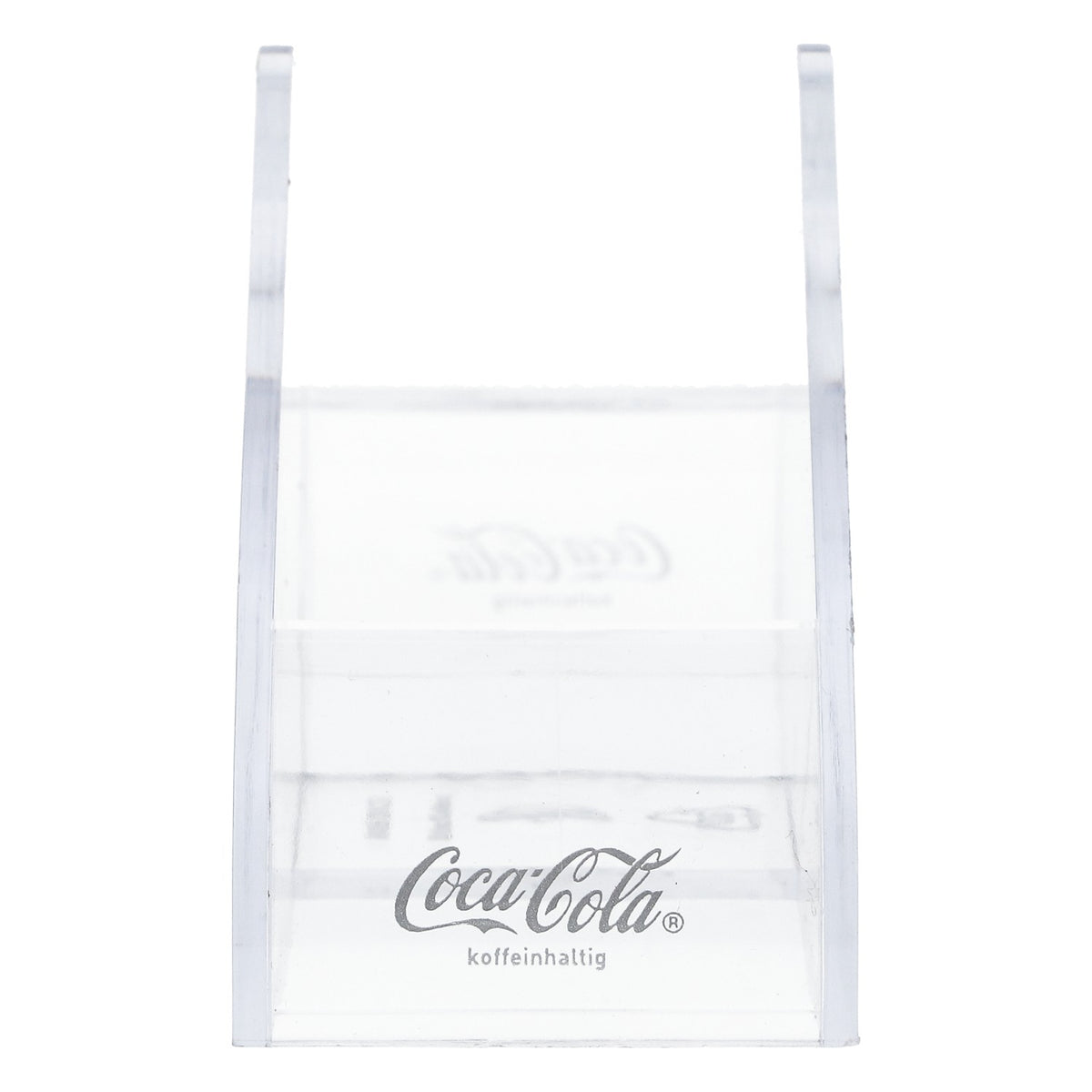 Coca Cola Tischaufsteller Bierdeckelhalter Transparent Kunststoff Bar Zubehör – Ansicht 3