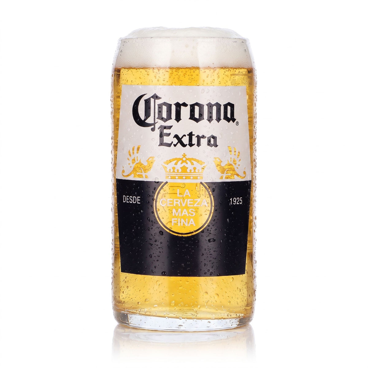 Corona Bier Glas 0,25l Willi Becher Corona Extra edles Kontur-Relief geeicht für Gastronomie