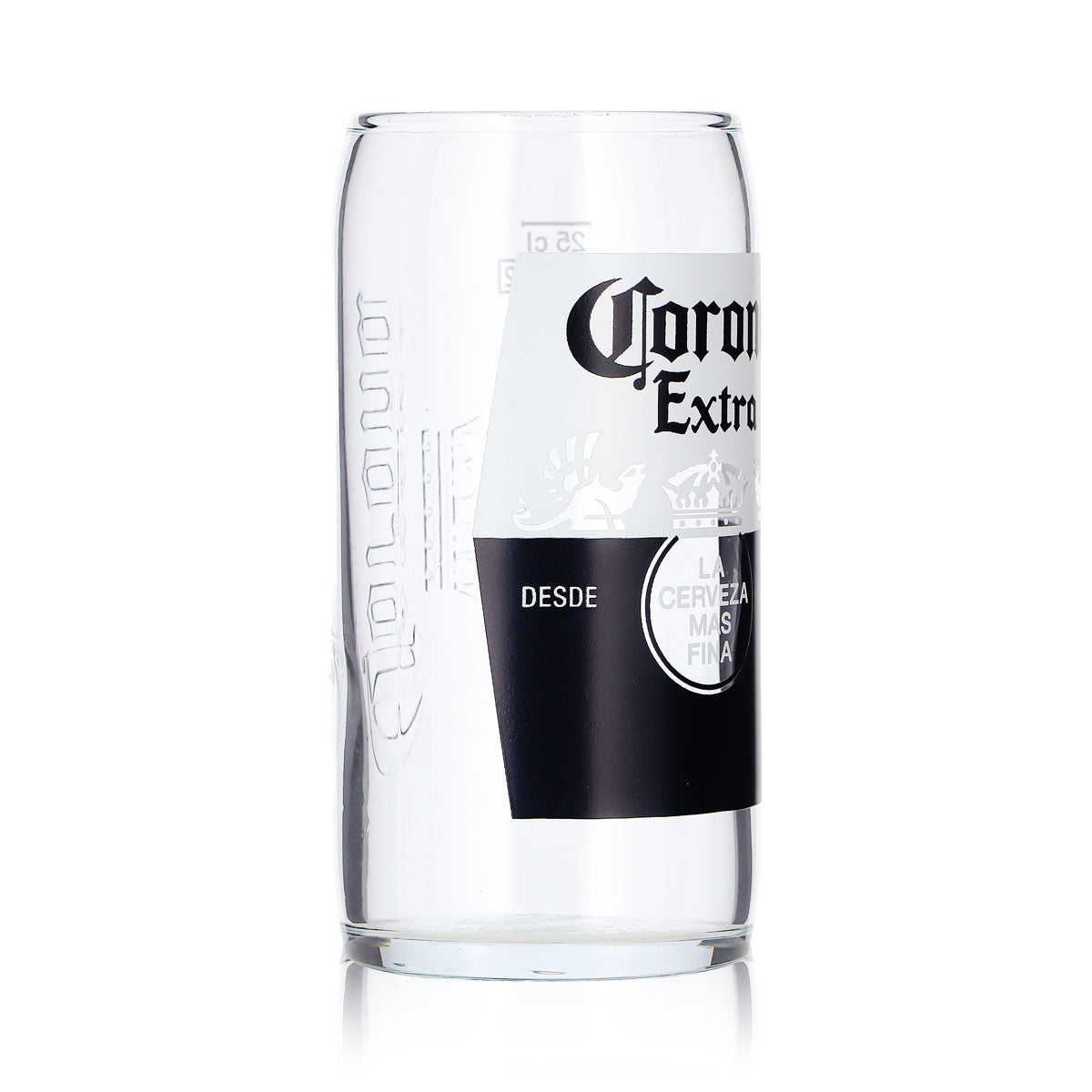 Corona Bier Glas 0,25l Willi Becher Corona Extra edles Kontur-Relief geeicht für Gastronomie – Ansicht 3