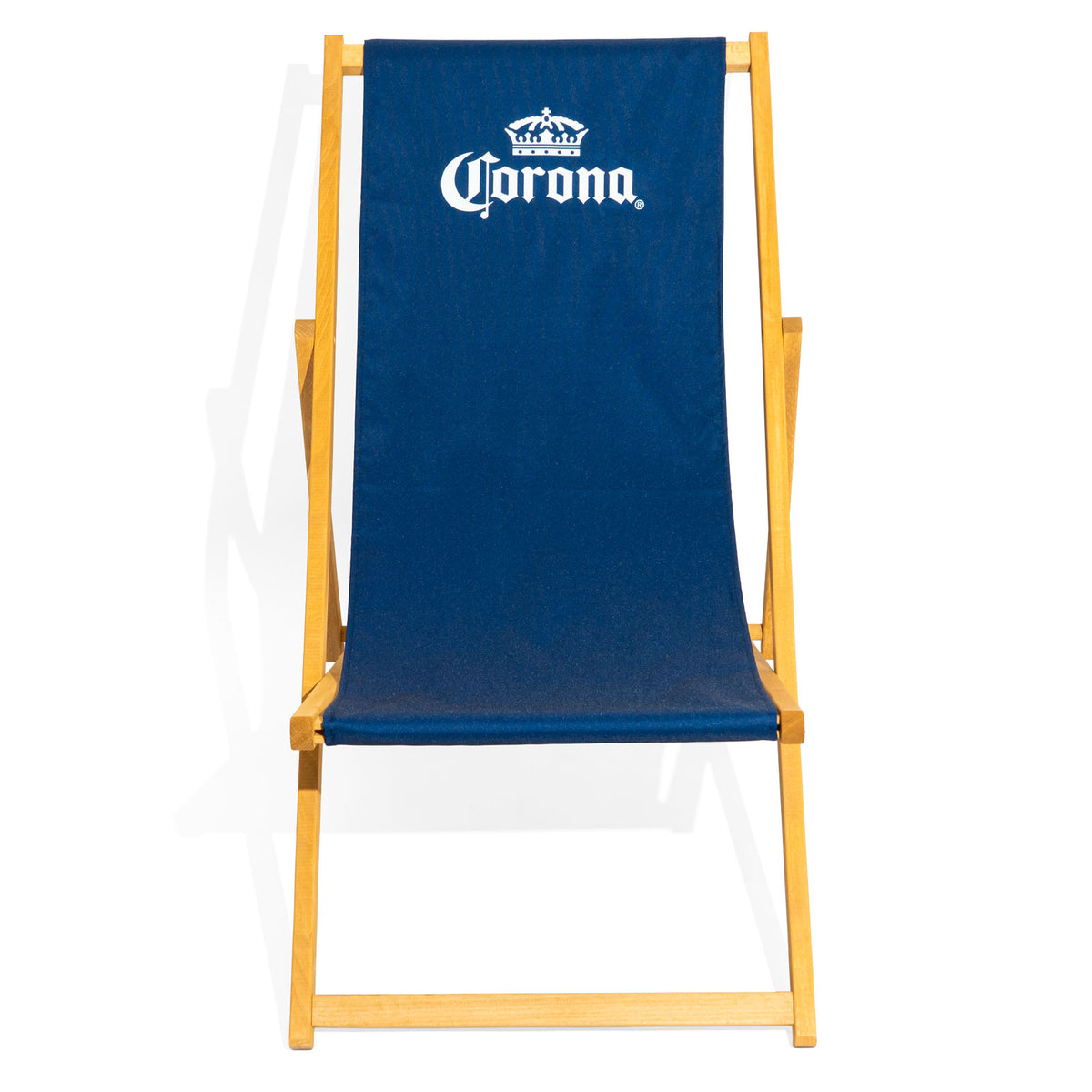 Corona Glas Buchenholz Liegestuhl blaue Ausführung – Ansicht 2