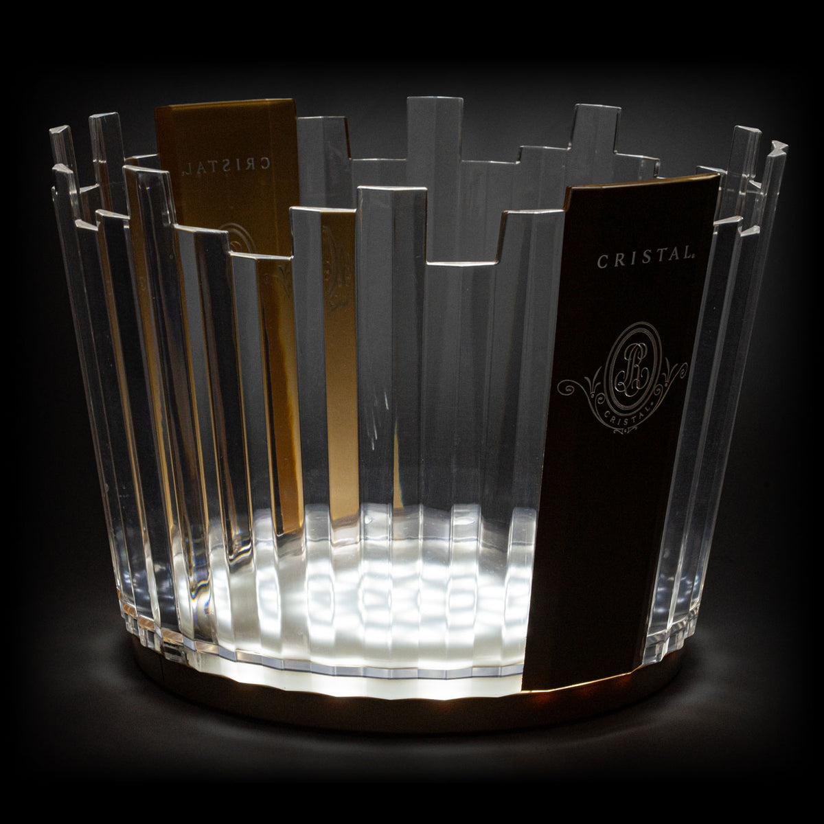 Cristal Champagner Flaschenkühler LED Luminous Ice Bowl Eiswürfelbehälter – Ansicht 7