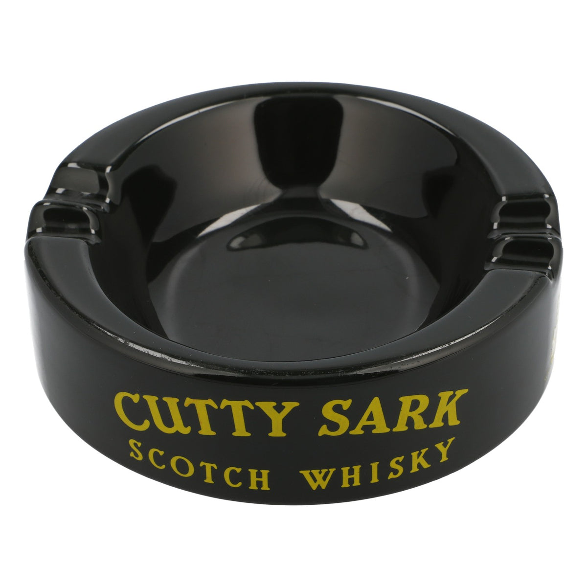 Cutty Sark Whiskey Aschenbecher Ashtray Keramik Retro 80er Jahre Rund Grün