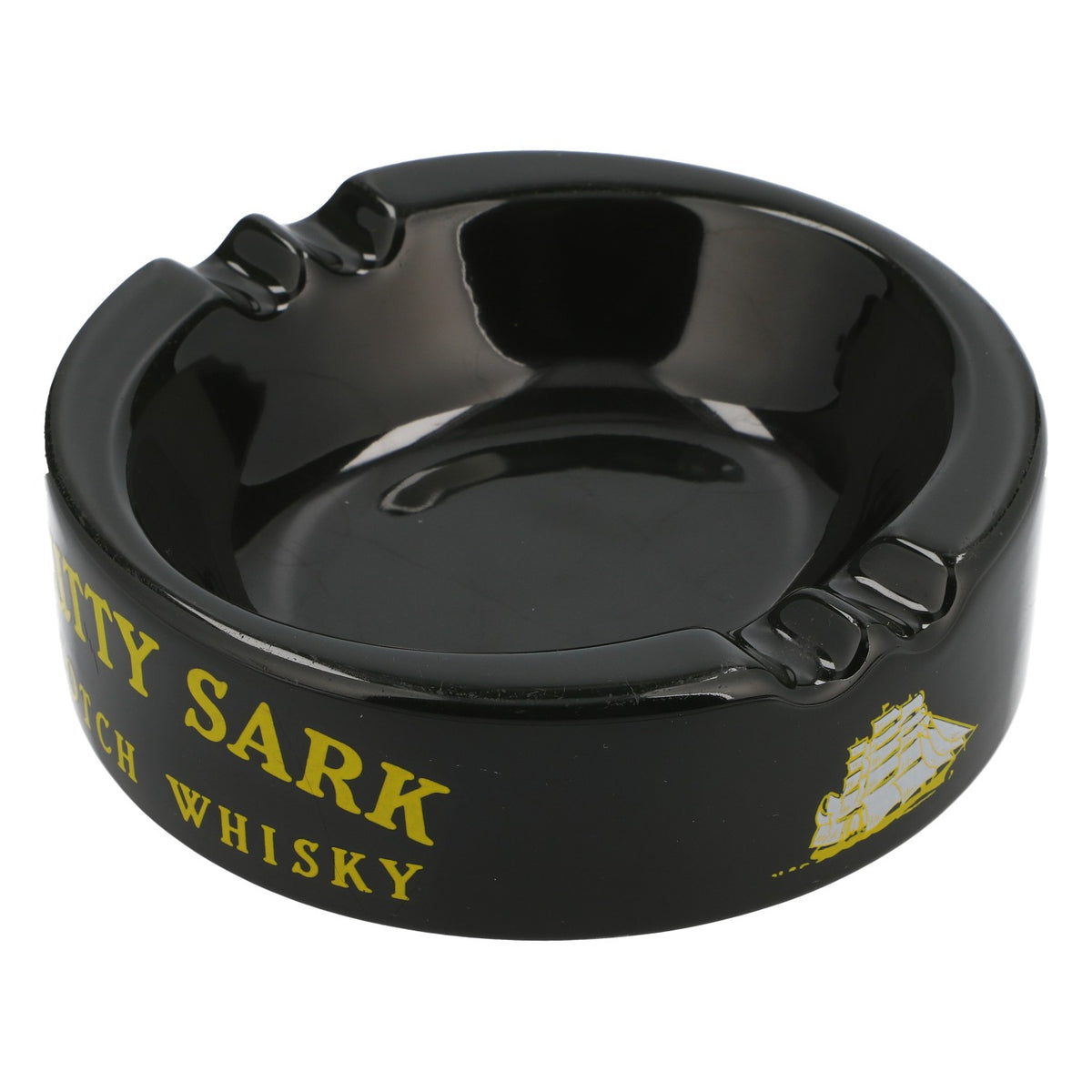 Cutty Sark Whiskey Aschenbecher Ashtray Keramik Retro 80er Jahre Rund Grün – Ansicht 3
