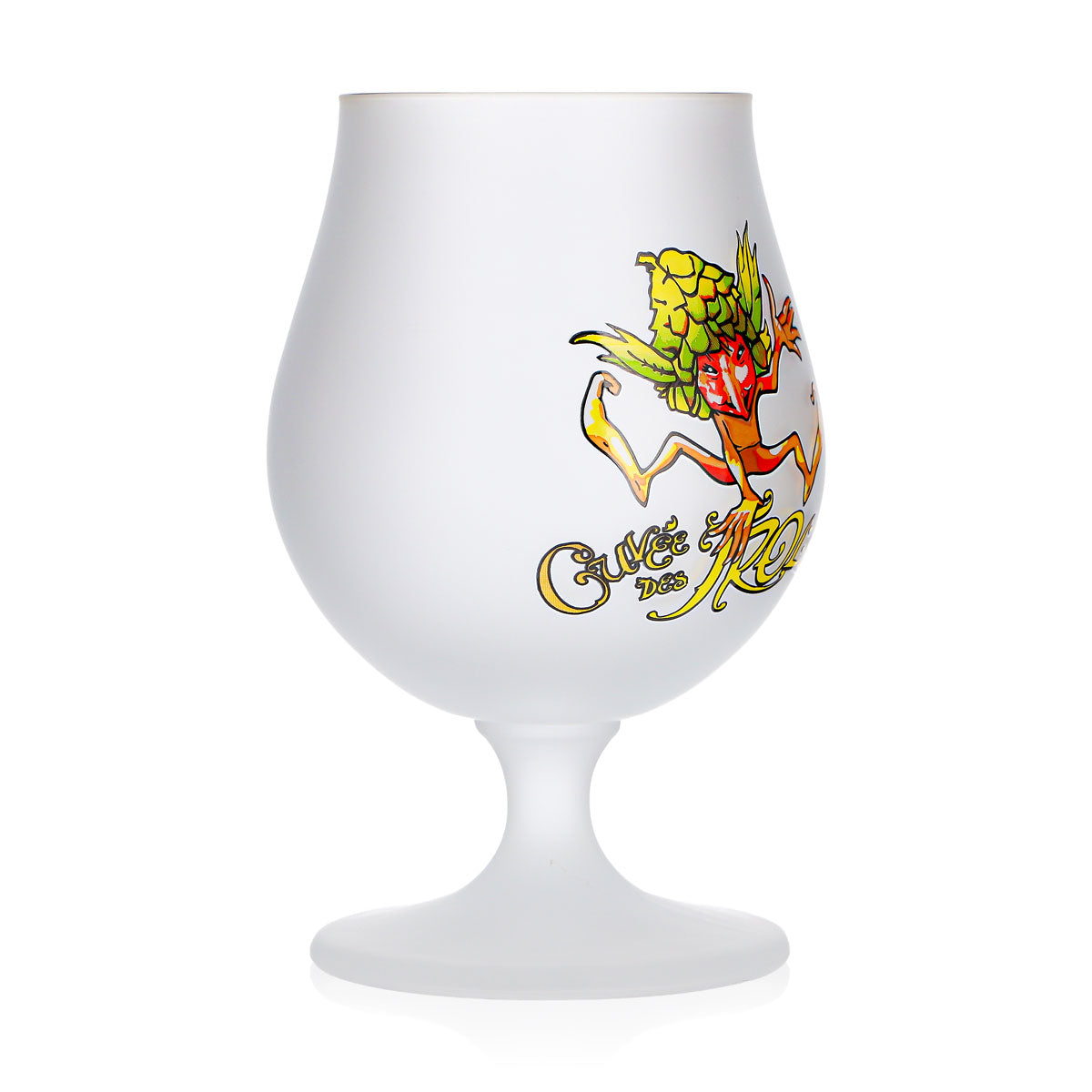 Cuvee des Trolls Bier Glas 0,25l Tulpe Troll Logo gefrostet Bierglas Pokalglas – Ansicht 2