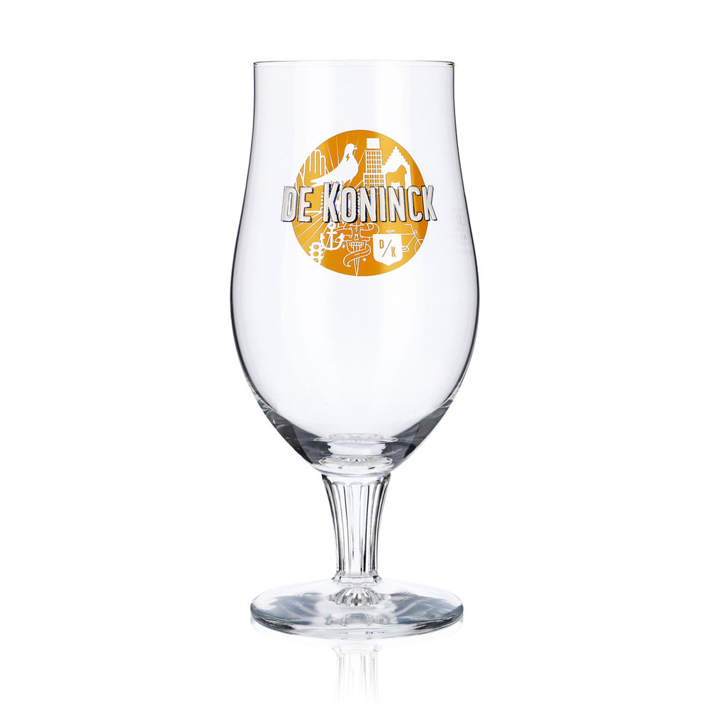 De Koninck Bier Glas Pokalglas Gläser 0,33l Pokal Craftbier gelbes Logo