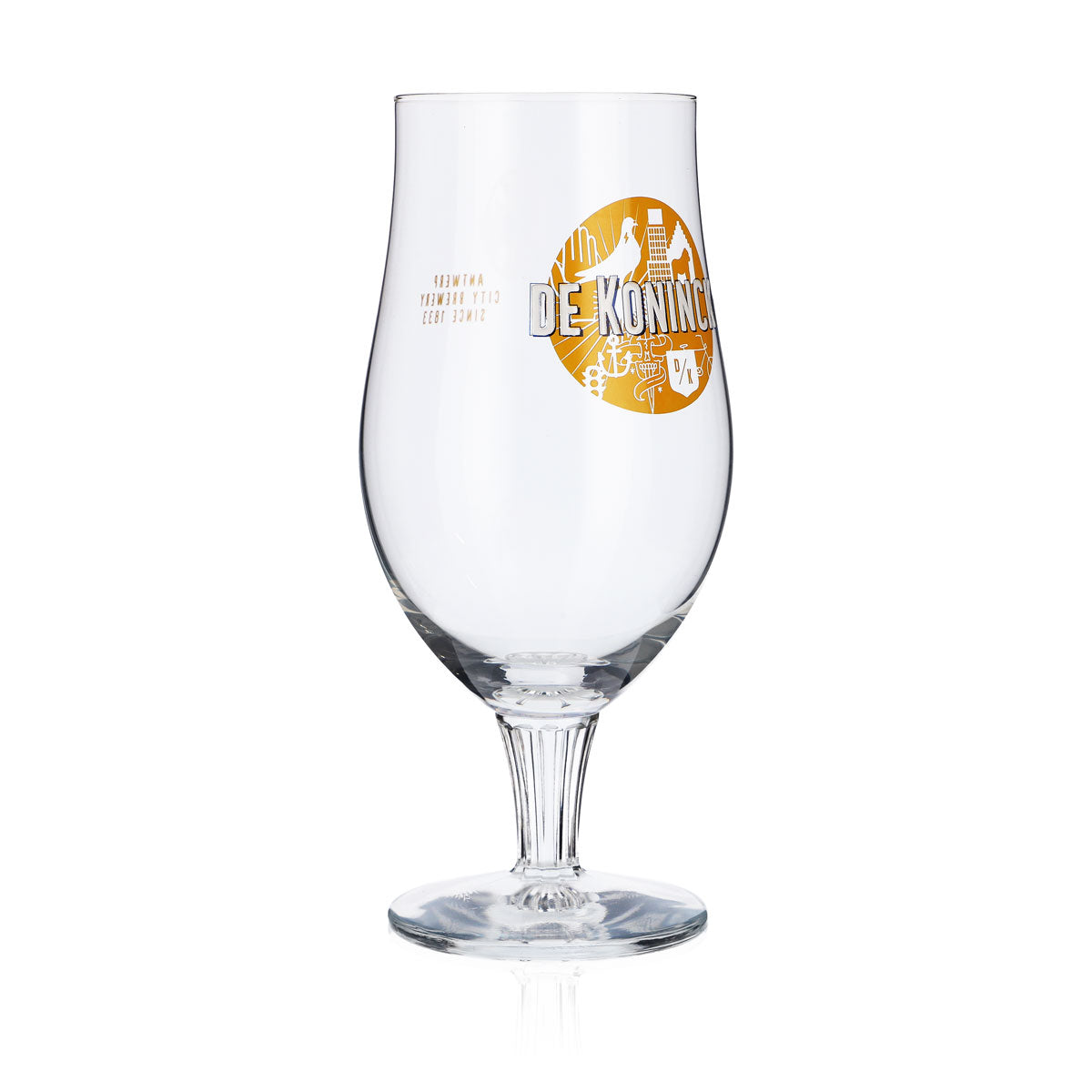 De Koninck Bier Glas Pokalglas Gläser 0,33l Pokal Craftbier gelbes Logo – Ansicht 2