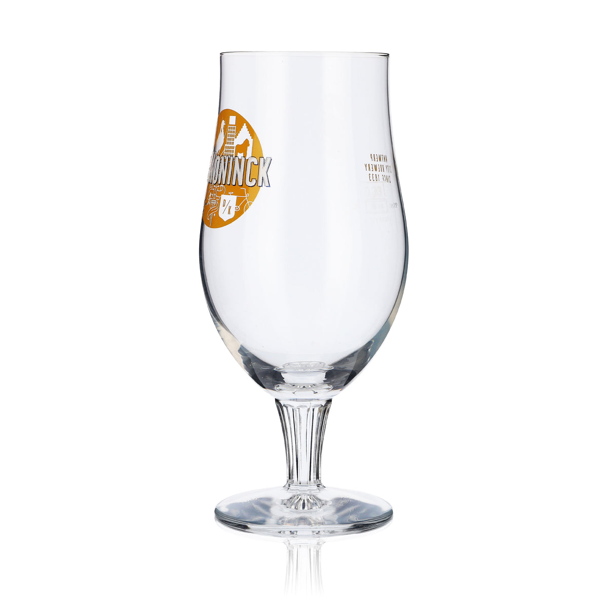 De Koninck Bier Glas Pokalglas Gläser 0,33l Pokal Craftbier gelbes Logo – Ansicht 4