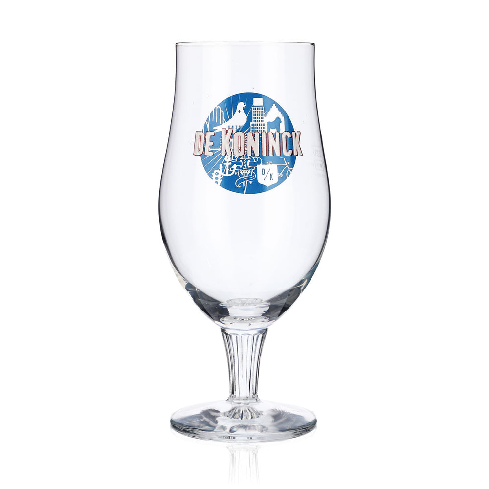 De Koninck Bier Glas Pokalglas Gläser 0,33l Pokal Craftbier blaues Logo