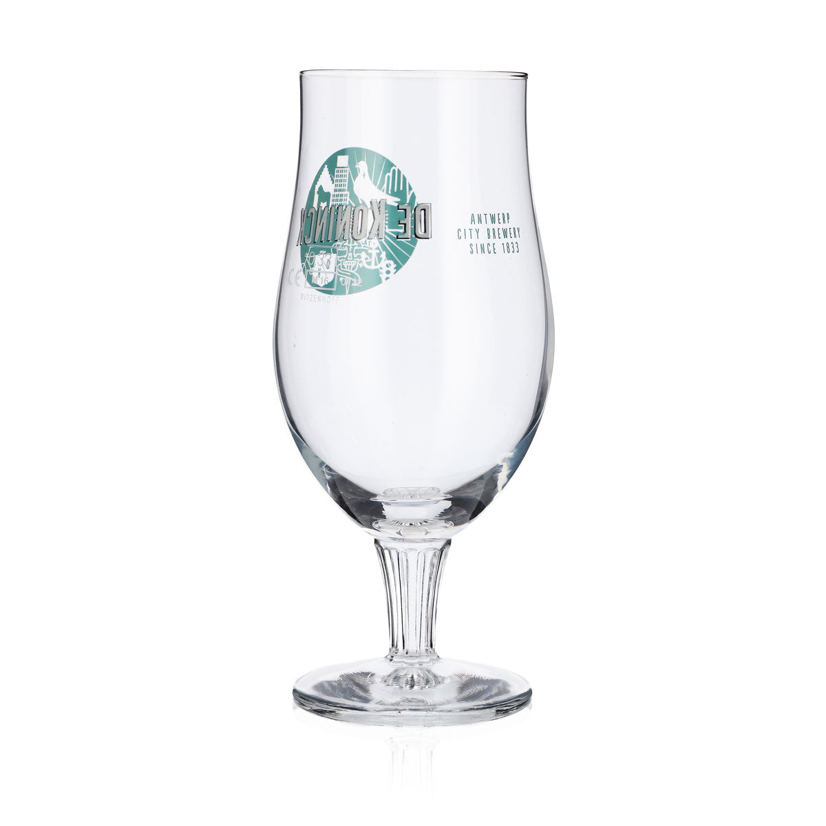 De Koninck Bier Glas Pokalglas Gläser 0,33l Pokal Craftbier grünes Logo – Ansicht 3