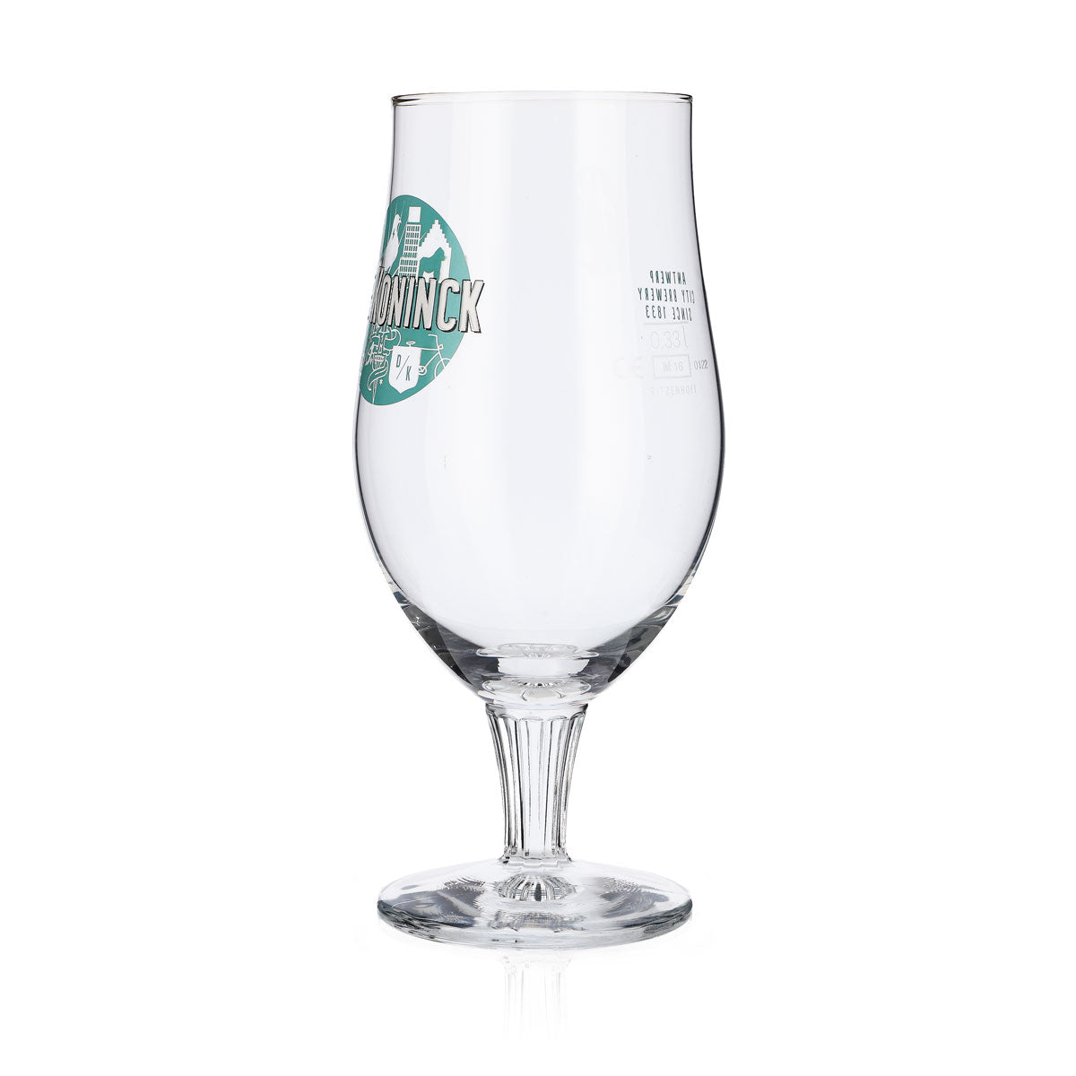 De Koninck Bier Glas Pokalglas Gläser 0,33l Pokal Craftbier grünes Logo – Ansicht 4