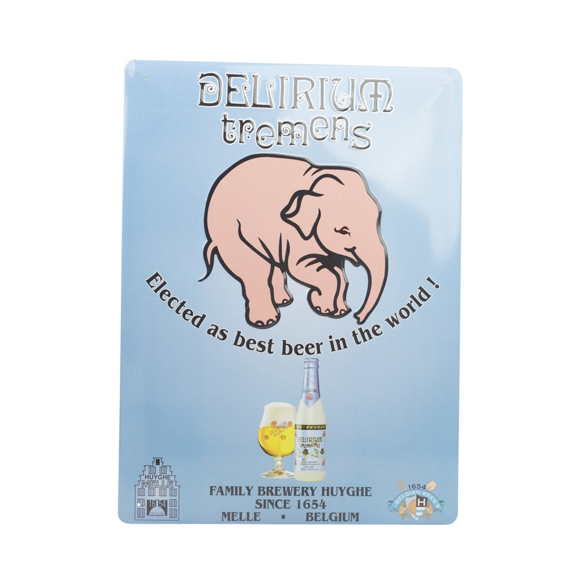 Delirium Tremens Bier Blechschild 39x29cm Elefant Huyghe Wand Tafel Sign