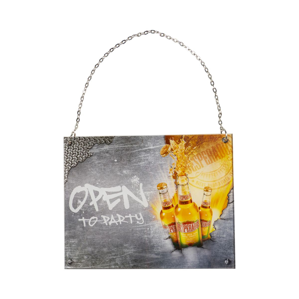 Desperados Schild 20x16 cm Kette Open Closed For Party Deko Partykeller Hausbar