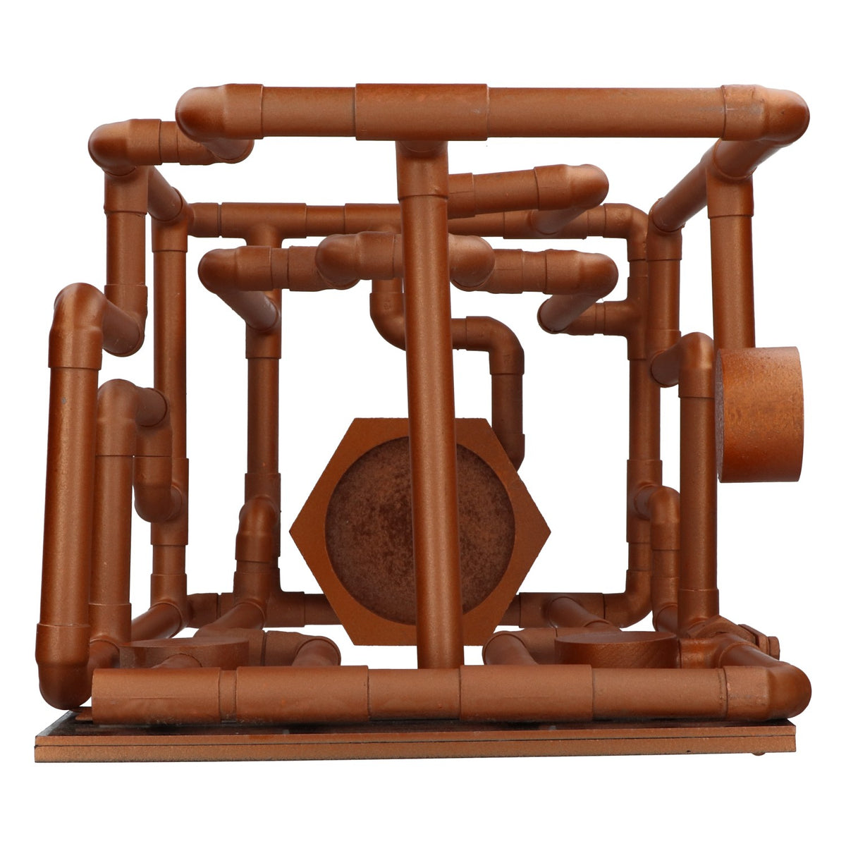 Dewars Whiskey Flaschenhalter Messing Deko Double Aged Kupfer 4,35kg – Ansicht 5