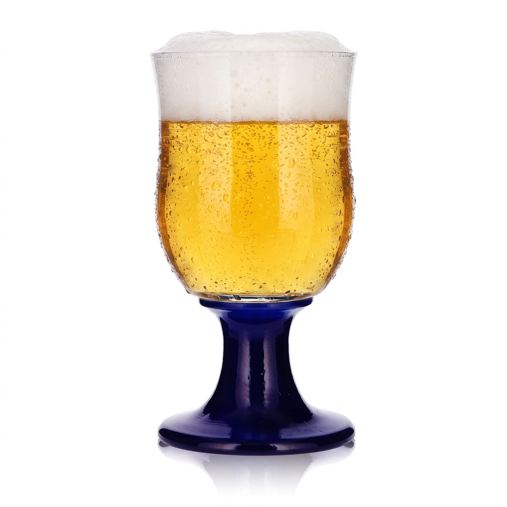 Durobor Bier Glas 0,36l Kelch Pokal blauer Boden