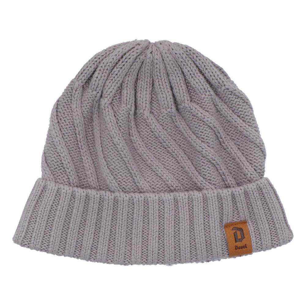 Duvel Bier Mütze Beanie Wintermütze Wollmütze Kopfbedeckung Grau